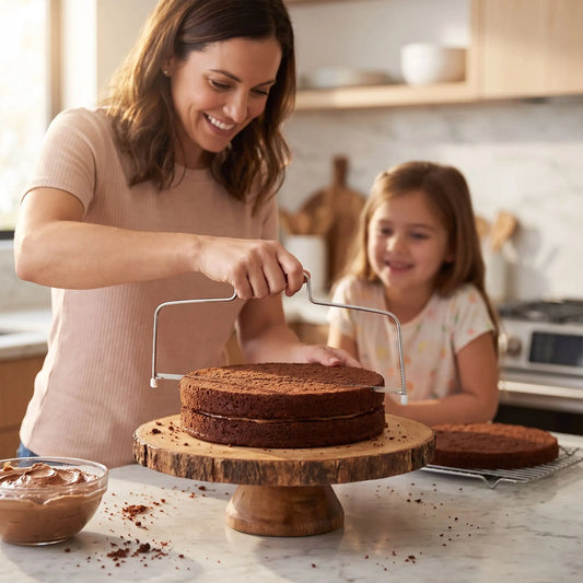 Trancheuse à gâteau en acier inoxydable réglable | Précisia